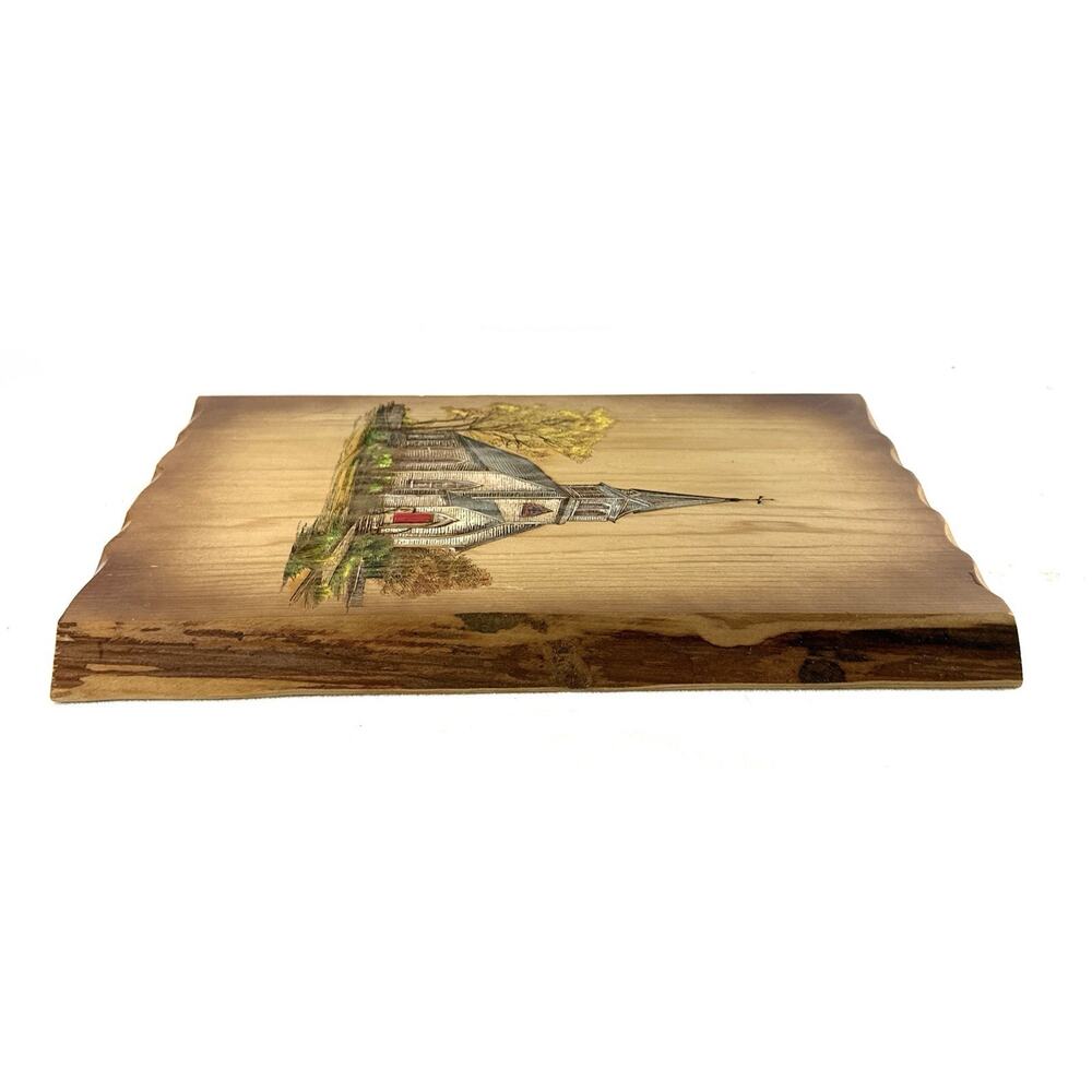 Live Edge Gifts Rustic Church Wood Wall Art Hand Painted Engraved Plaque 12” (B) - Picture 9 of 11